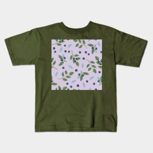 Blueberry pattern Kids T-Shirt